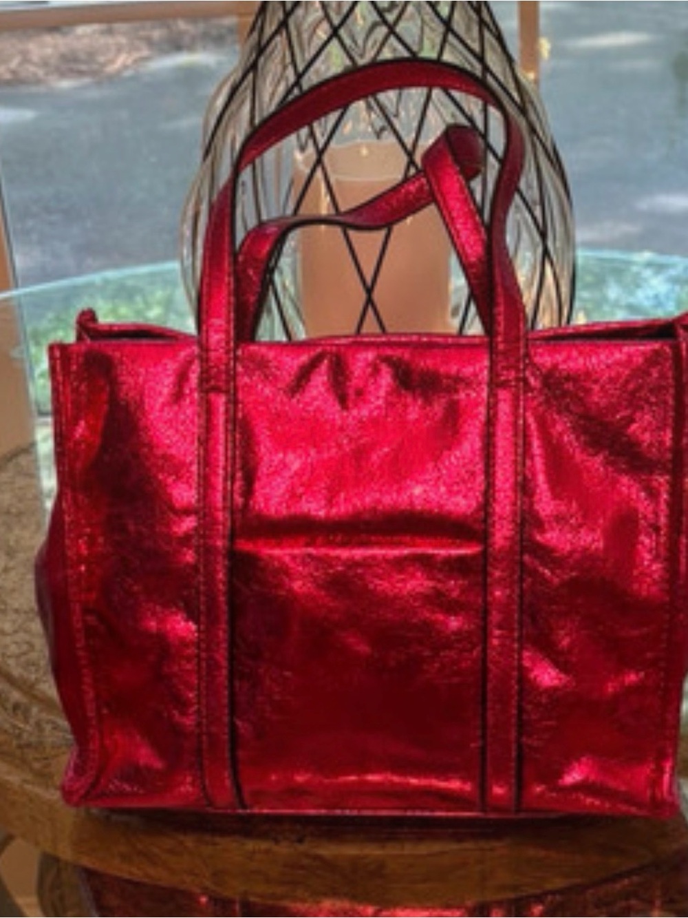Mini hot pinkMetallic Tote Bag - Unbranded Women's Carryall